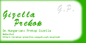 gizella prekop business card